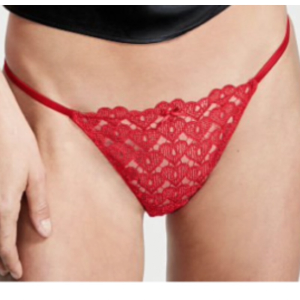 VICTORIA'S SECRET Dream Angels Sweetheart Lace Ouvert Bikini Panty - Picture 3 of 3